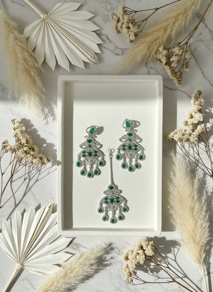 Palm leaves and pampas setup