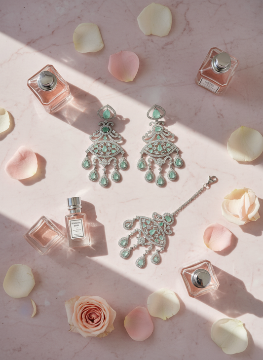 Pastel pink jewelry setup 1