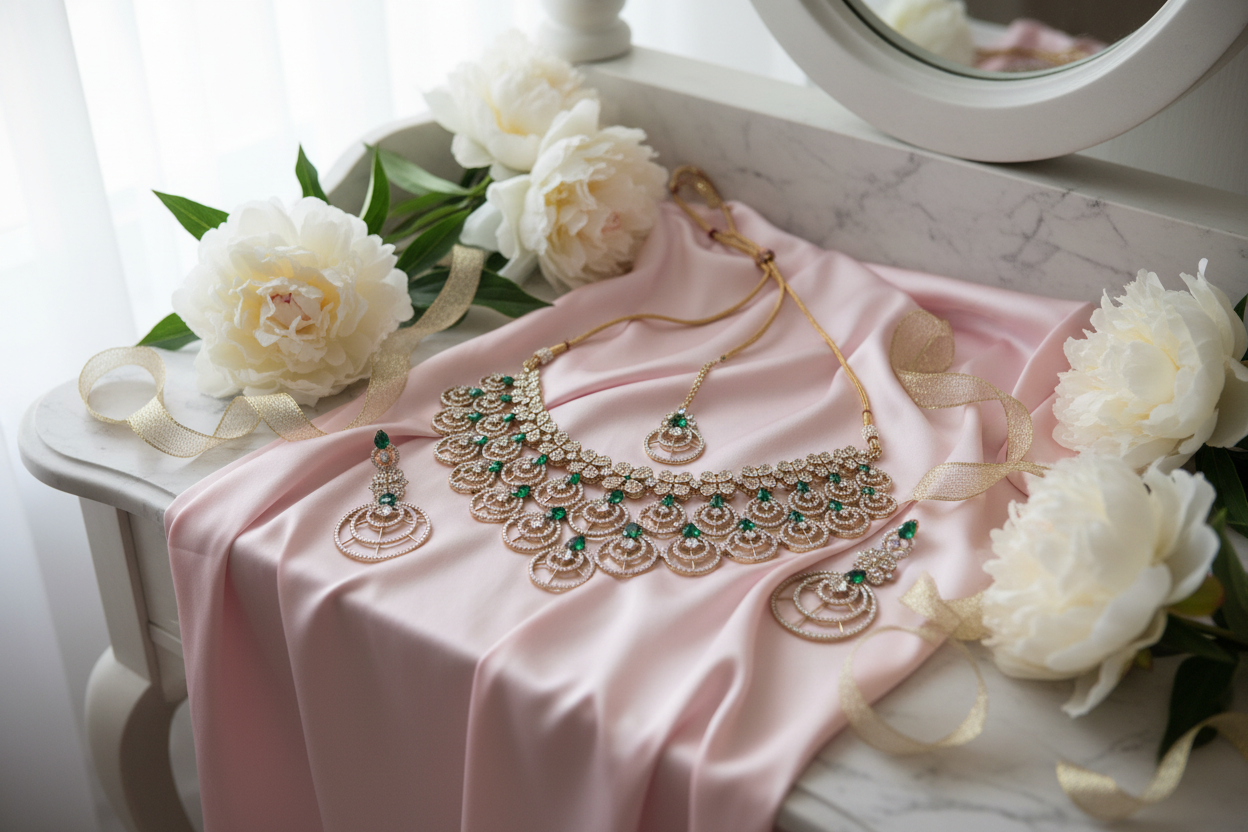 Pastel Pink Satin Bridal
