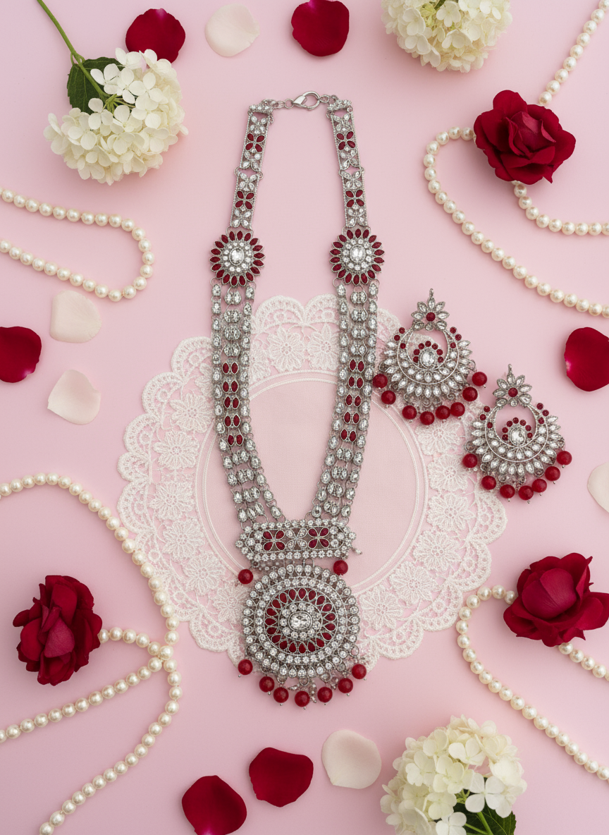 Pastel pink with hydrangeas and lace doily