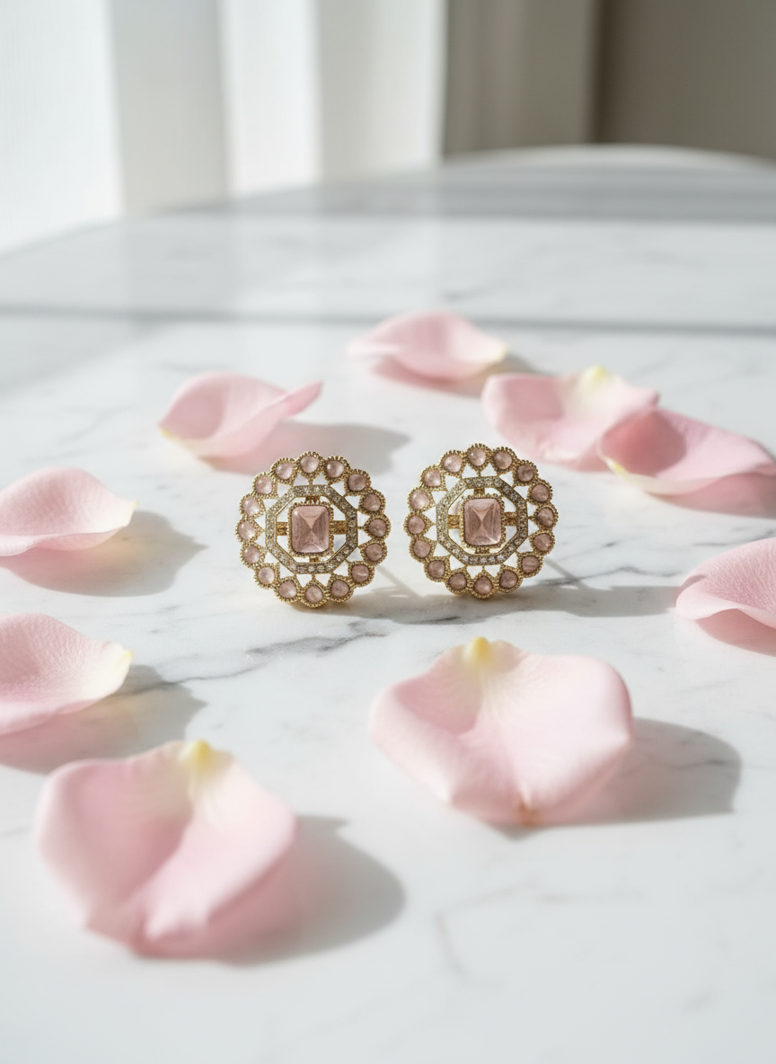 Pink earrings minimalist