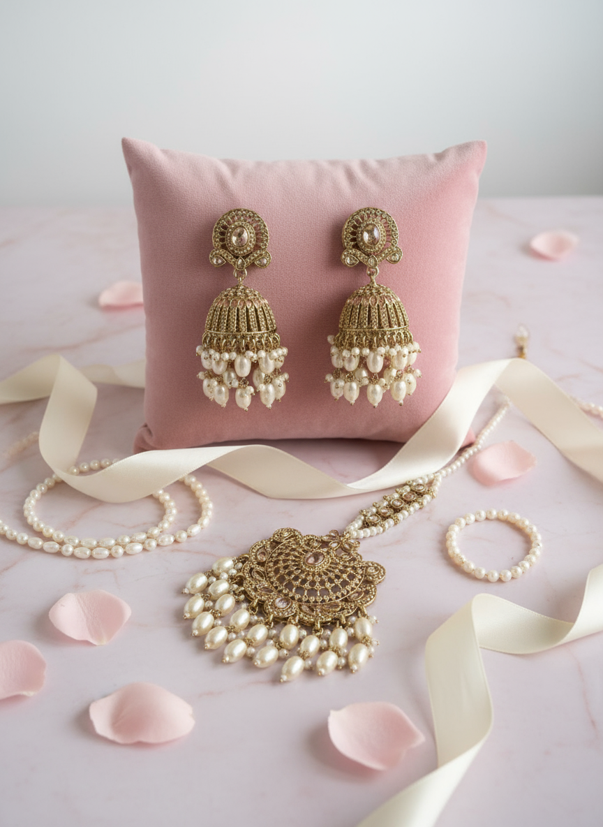 Pink velvet with silk ribbon