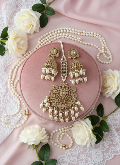 Pink velvet with white roses