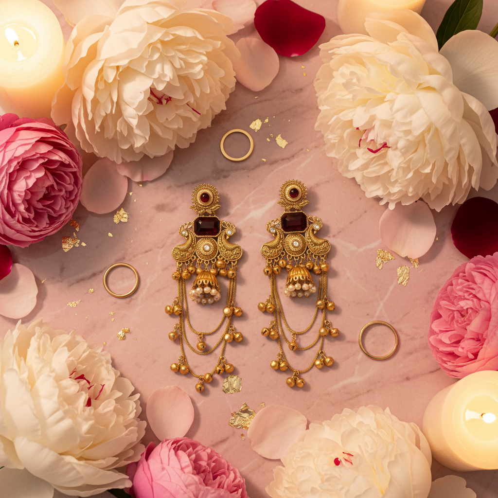 Red Maroon - Pink Marble Flat Lay