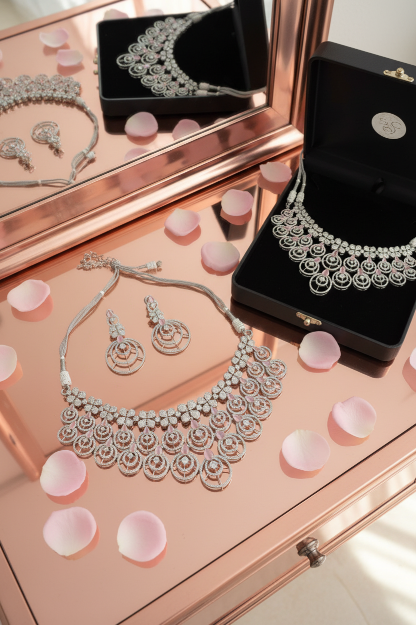 Rose Gold Mirrored Vanity