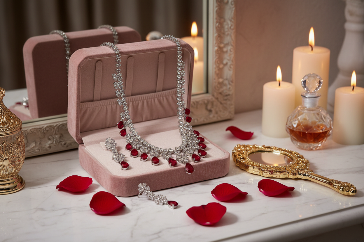 Ruby Crystal Set - Romantic Vanity