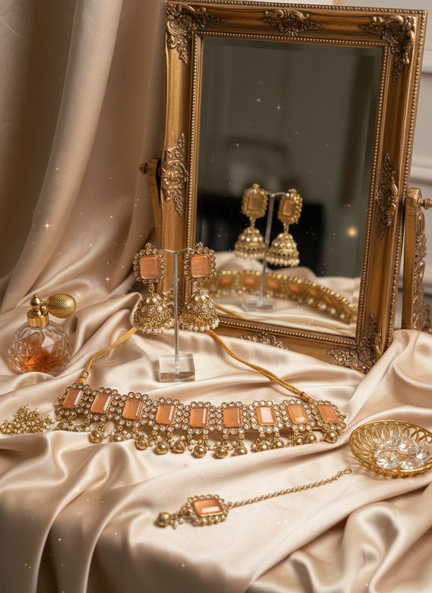 Satin and mirror styling