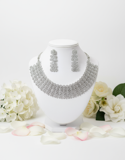 Silver American Diamond Set