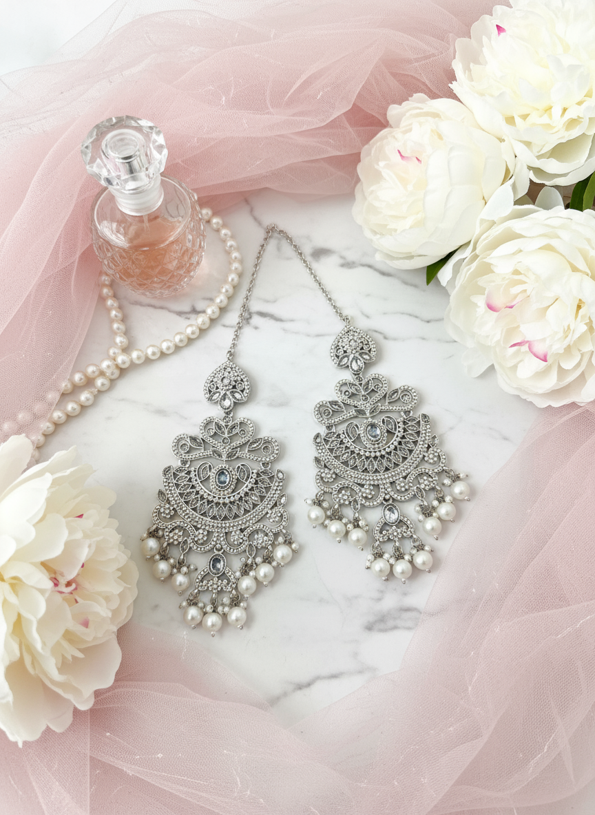 Silver & White Pears