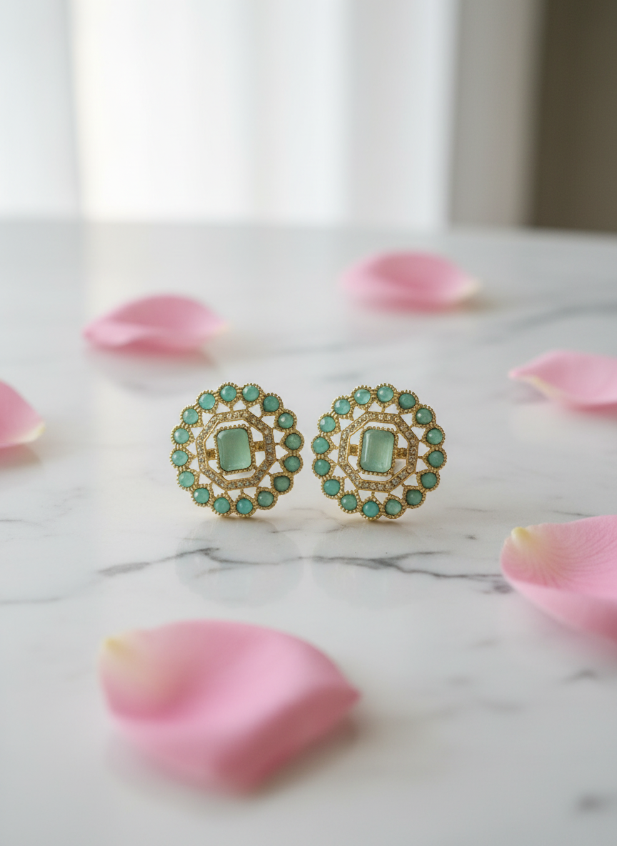 Turquoise earrings minimalist style