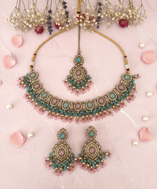 Two Tone Necklace Set