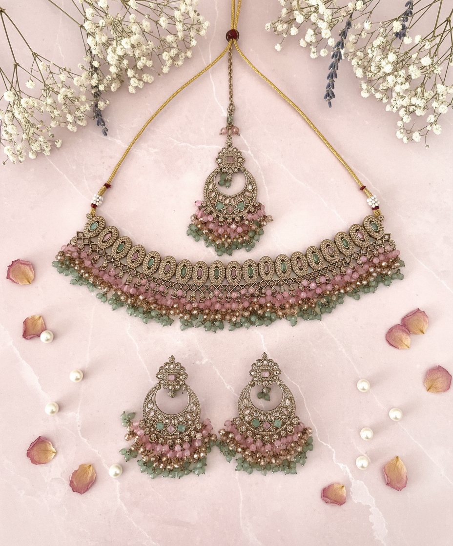 Two Tone Necklace Set