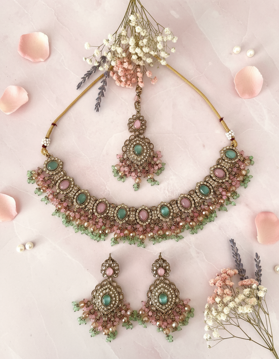 Two Tone Necklace Set