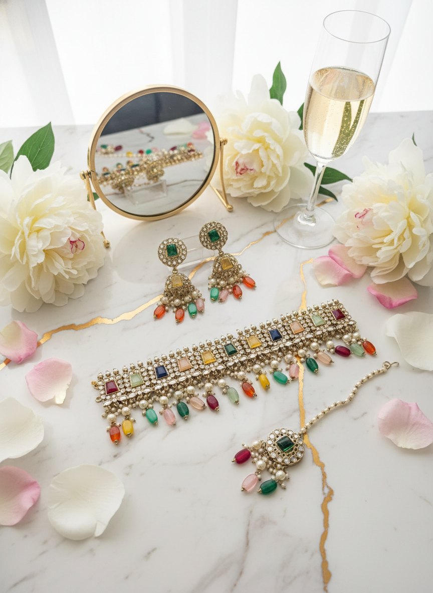 White Marble Flat Lay
