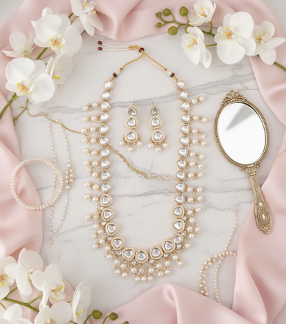 White marble flat lay