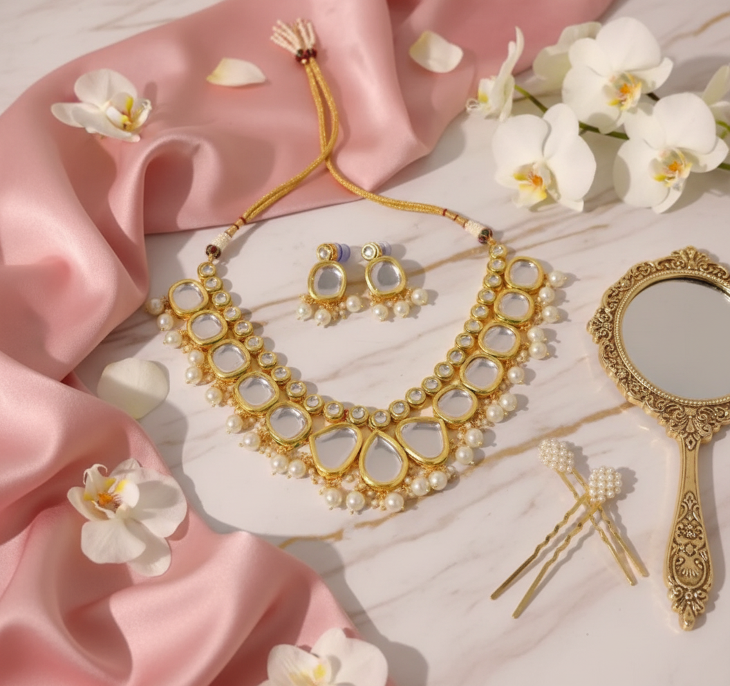 White marble flat lay