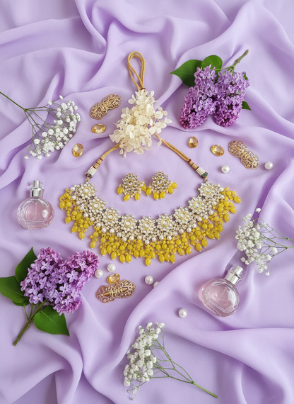 Yellow Jewelry Lavender Chiffon