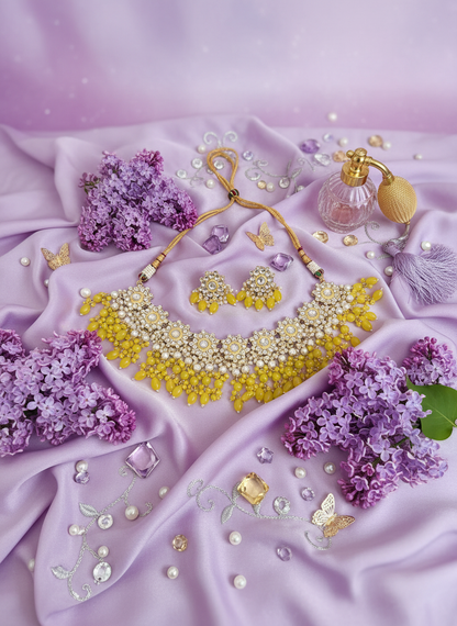 Yellow Jewelry Lavender Silk