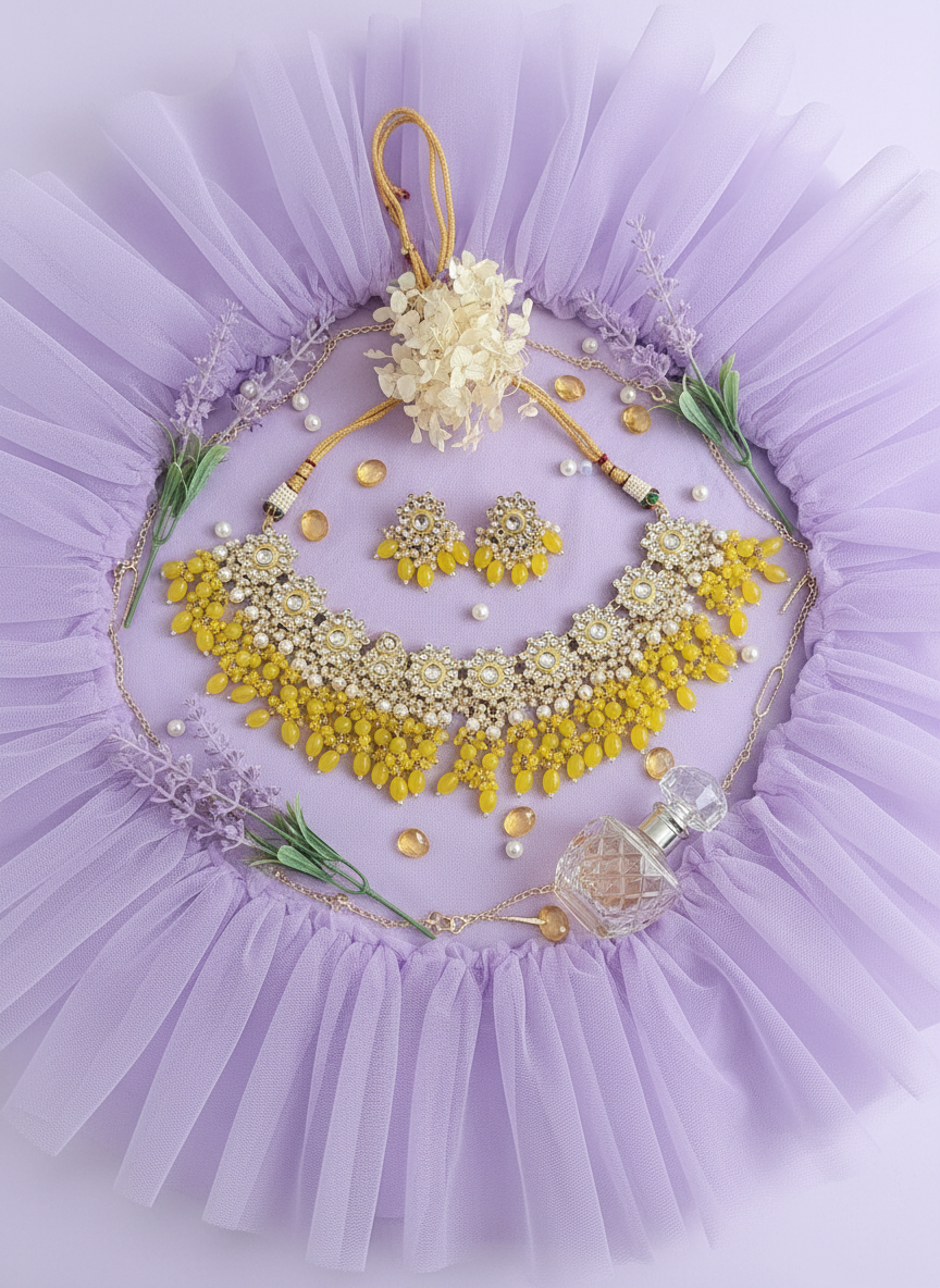 Yellow Jewelry Lavender Tulle